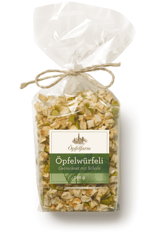 &Ouml;pfelw&uuml;rfeli getrocknet mit Schale 