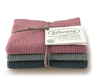 Wischt&uuml;cher-Set-3-teilig &laquo;Rose/Sage Kombi&raquo; von Solwang